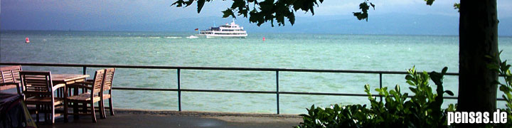 Friedrichshafen: Seeblick mit Fähre Friedrichshafen: Seeblick mit Fähre